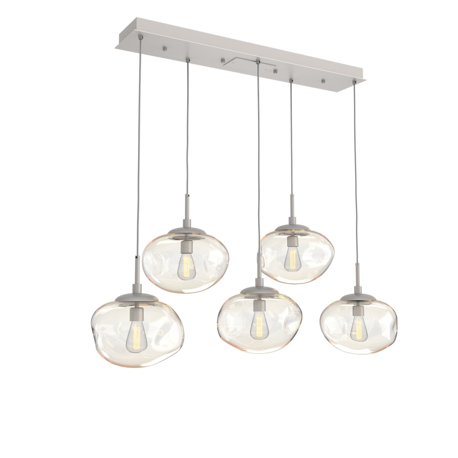 Hammerton Studio - PLB0064-05-BS-A-C01-E2 - Five Light Pendant - Nebula - Beige Silver