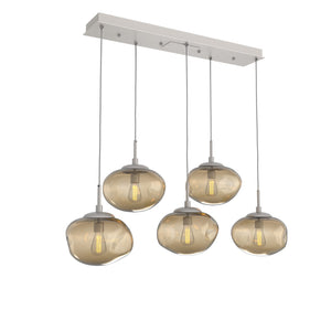 Hammerton Studio - PLB0064-05-BS-B-C01-E2 - Five Light Pendant - Nebula - Beige Silver