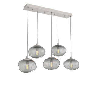 Hammerton Studio - PLB0064-05-BS-S-C01-E2 - Five Light Pendant - Nebula - Beige Silver