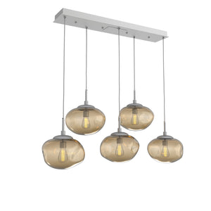 Hammerton Studio - PLB0064-05-CS-B-C01-E2 - Five Light Pendant - Nebula - Classic Silver