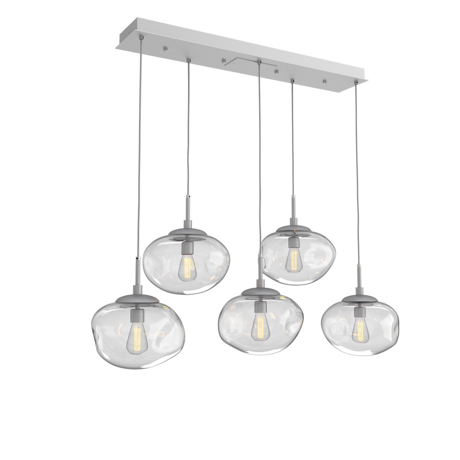 Hammerton Studio - PLB0064-05-CS-C-C01-E2 - Five Light Pendant - Nebula - Classic Silver