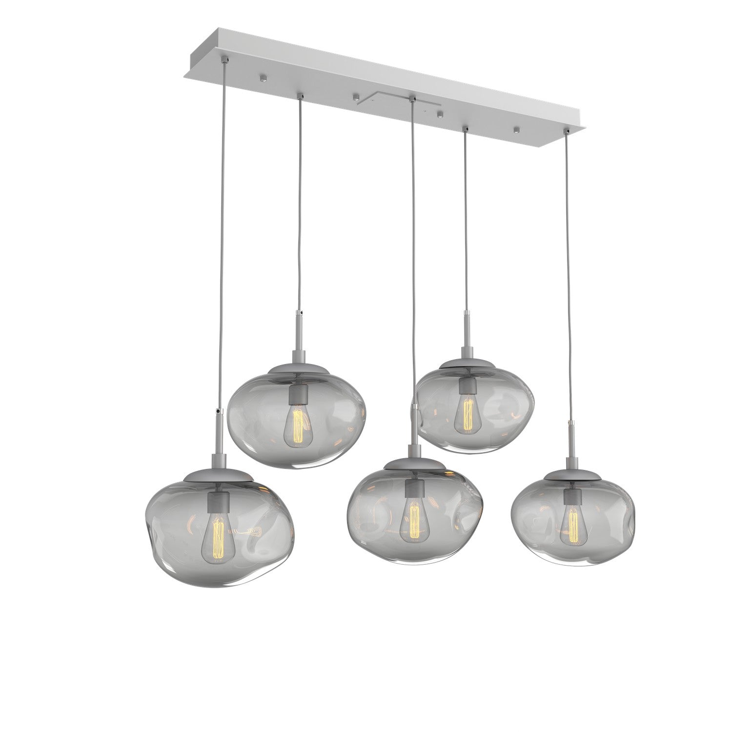 Hammerton Studio - PLB0064-05-CS-S-C01-E2 - Five Light Pendant - Nebula - Classic Silver