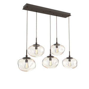 Hammerton Studio - PLB0064-05-FB-A-C01-E2 - Five Light Pendant - Nebula - Flat Bronze