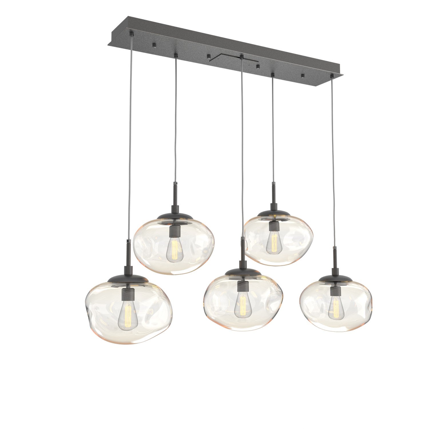 Hammerton Studio - PLB0064-05-GP-A-C01-E2 - Five Light Pendant - Nebula - Graphite