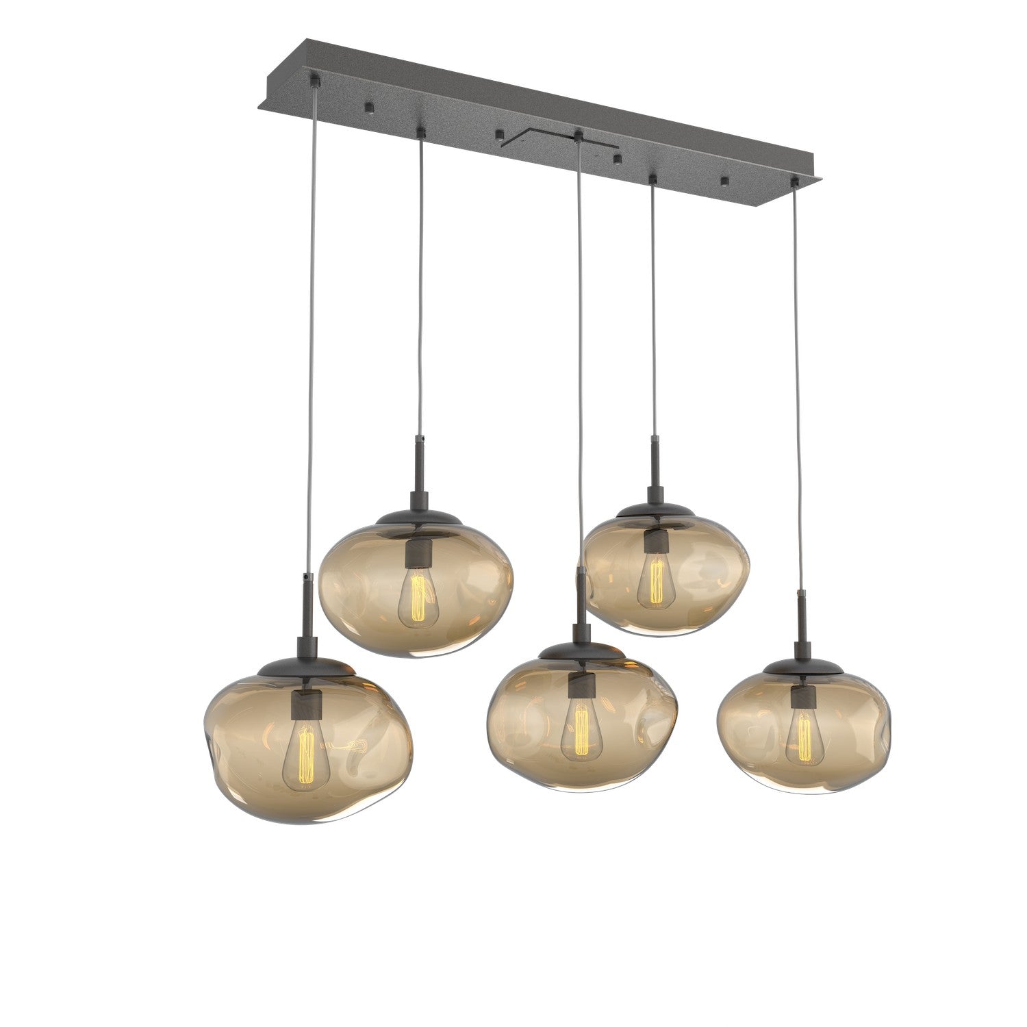 Hammerton Studio - PLB0064-05-GP-B-C01-E2 - Five Light Pendant - Nebula - Graphite
