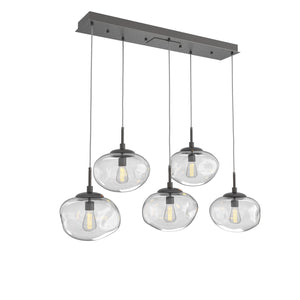 Hammerton Studio - PLB0064-05-GP-C-C01-E2 - Five Light Pendant - Nebula - Graphite