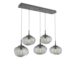 Hammerton Studio - PLB0064-05-GP-S-C01-E2 - Five Light Pendant - Nebula - Graphite