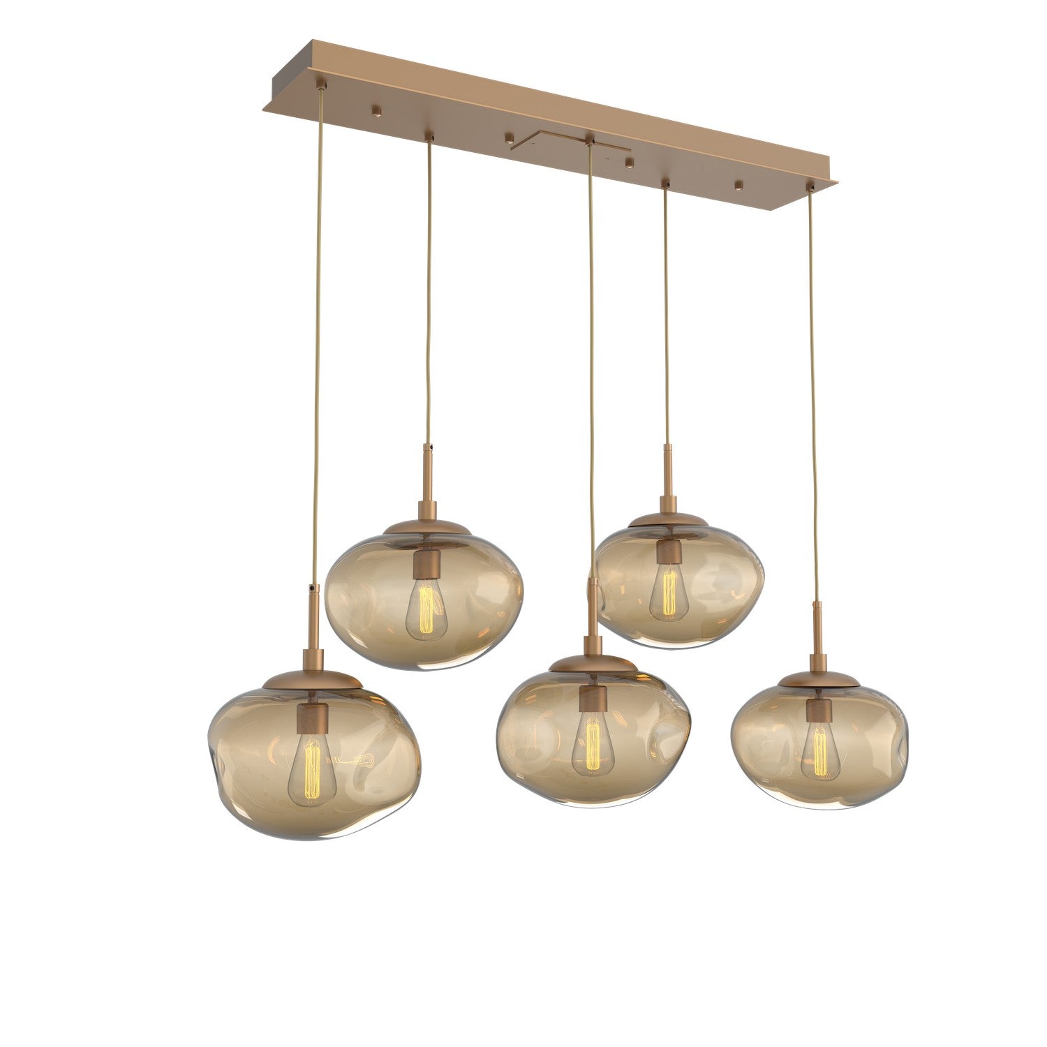 Hammerton Studio - PLB0064-05-NB-B-C01-E2 - Five Light Pendant - Nebula - Novel Brass