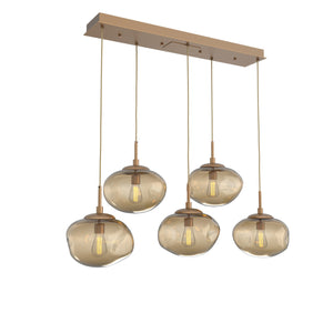 Hammerton Studio - PLB0064-05-NB-B-C01-E2 - Five Light Pendant - Nebula - Novel Brass