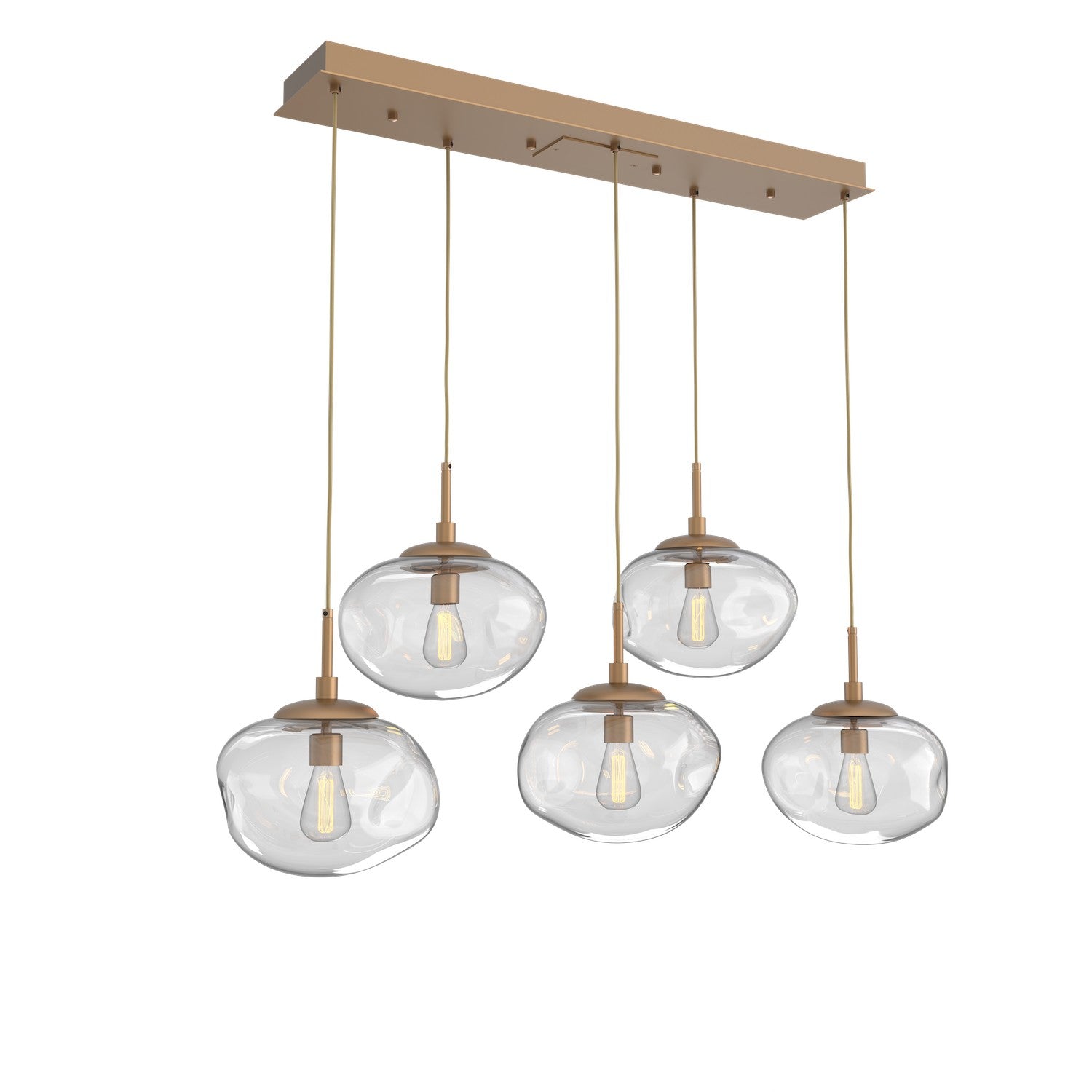 Hammerton Studio - PLB0064-05-NB-C-C01-E2 - Five Light Pendant - Nebula - Novel Brass