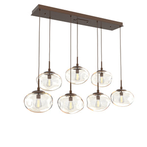 Hammerton Studio - PLB0064-07-BB-A-C01-E2 - Seven Light Pendant - Nebula - Burnished Bronze
