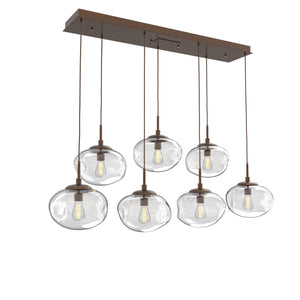 Hammerton Studio - PLB0064-07-BB-C-C01-E2 - Seven Light Pendant - Nebula - Burnished Bronze