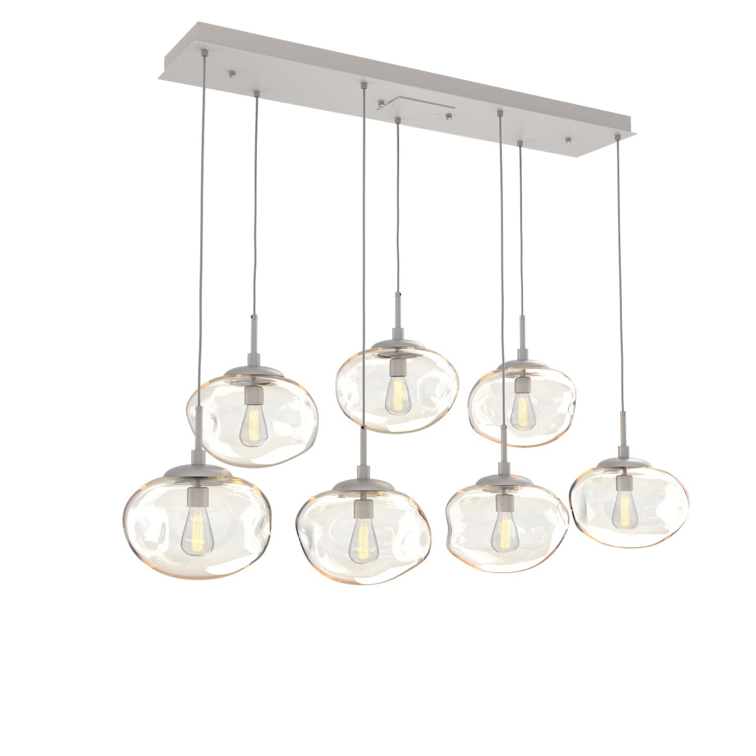 Hammerton Studio - PLB0064-07-BS-A-C01-E2 - Seven Light Pendant - Nebula - Beige Silver