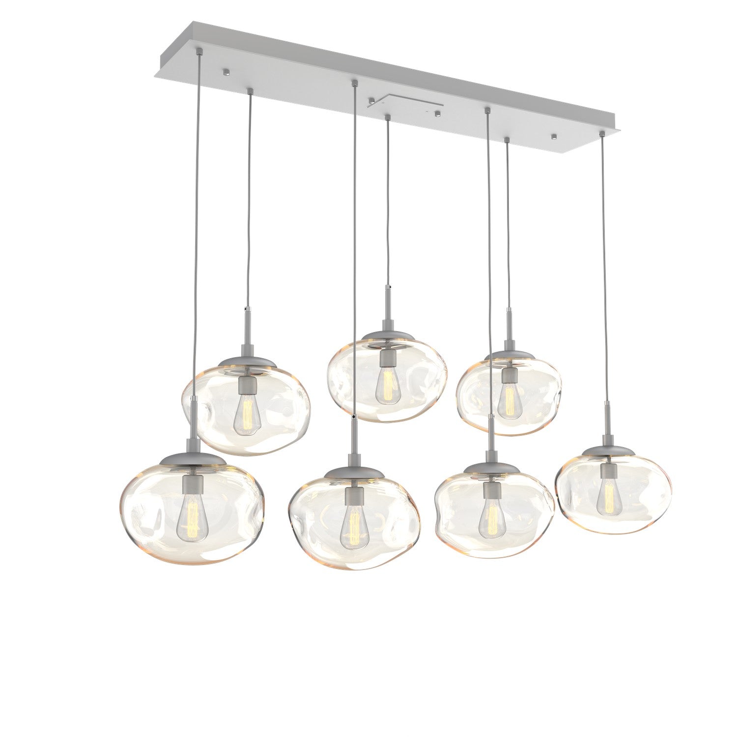 Hammerton Studio - PLB0064-07-CS-A-C01-E2 - Seven Light Pendant - Nebula - Classic Silver