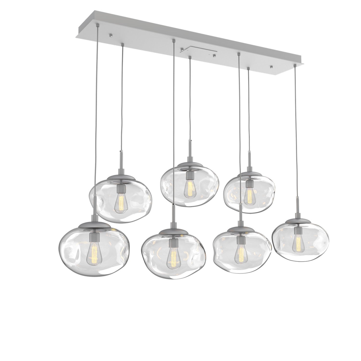 Hammerton Studio - PLB0064-07-CS-C-C01-E2 - Seven Light Pendant - Nebula - Classic Silver