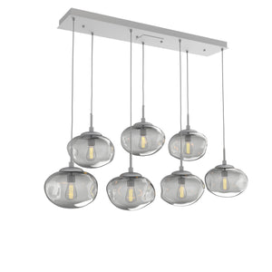 Hammerton Studio - PLB0064-07-CS-S-C01-E2 - Seven Light Pendant - Nebula - Classic Silver