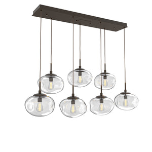 Hammerton Studio - PLB0064-07-FB-C-C01-E2 - Seven Light Pendant - Nebula - Flat Bronze