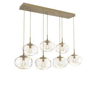 Hammerton Studio - PLB0064-07-GB-A-C01-E2 - Seven Light Pendant - Nebula - Gilded Brass