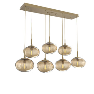Hammerton Studio - PLB0064-07-GB-B-C01-E2 - Seven Light Pendant - Nebula - Gilded Brass