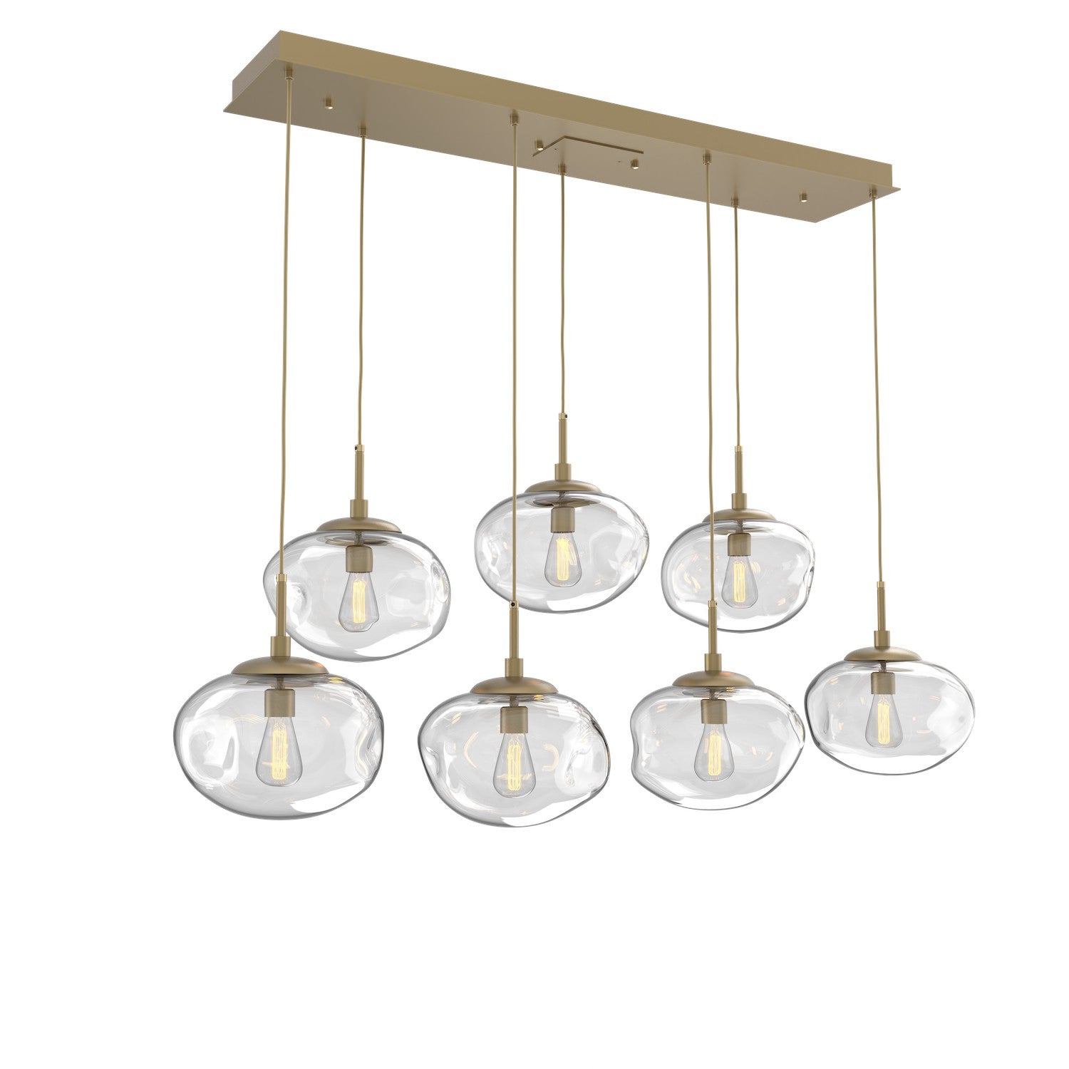 Hammerton Studio - PLB0064-07-GB-C-C01-E2 - Seven Light Pendant - Nebula - Gilded Brass
