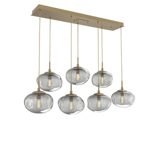 Hammerton Studio - PLB0064-07-GB-S-C01-E2 - Seven Light Pendant - Nebula - Gilded Brass