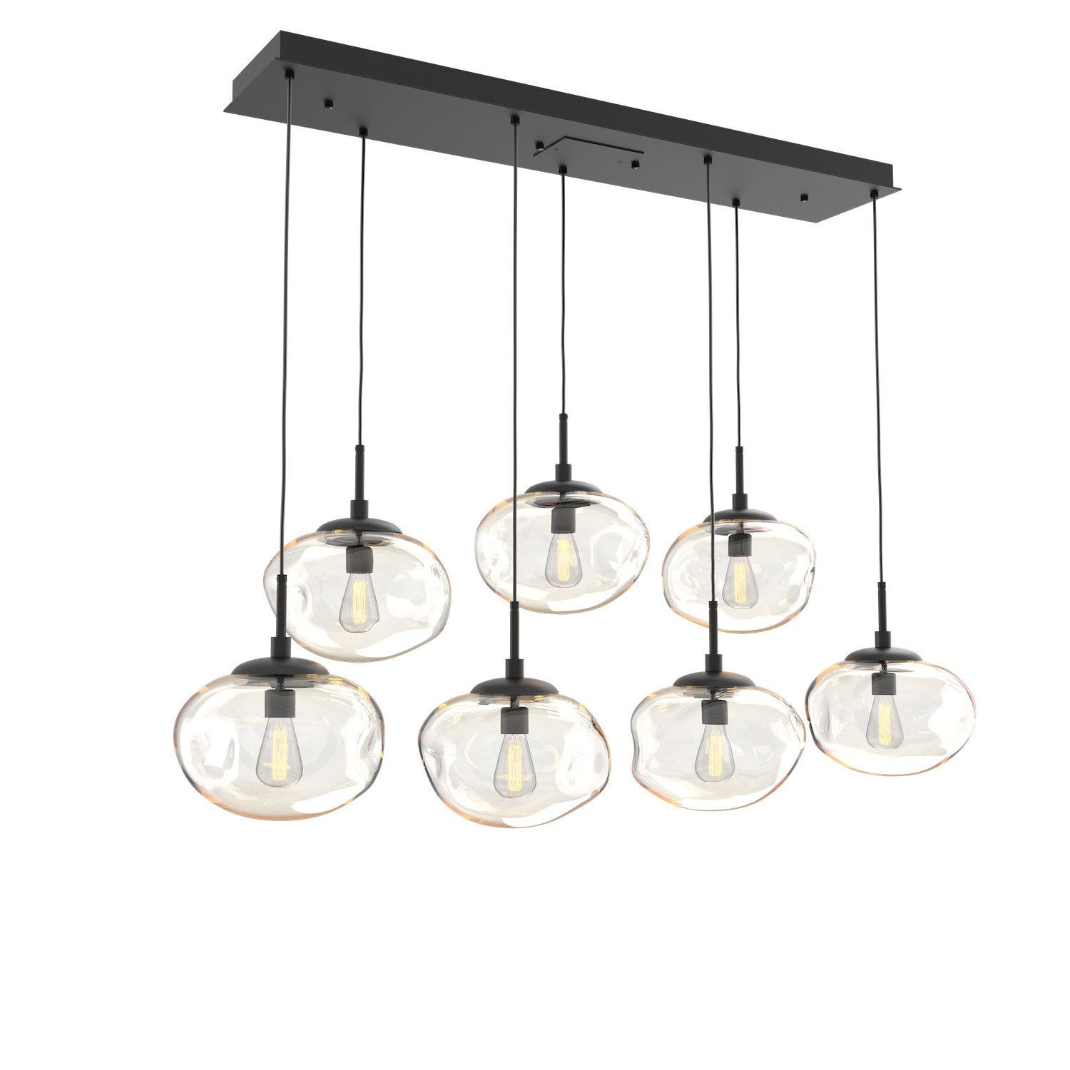 Hammerton Studio - PLB0064-07-MB-A-C01-E2 - Seven Light Pendant - Nebula - Matte Black