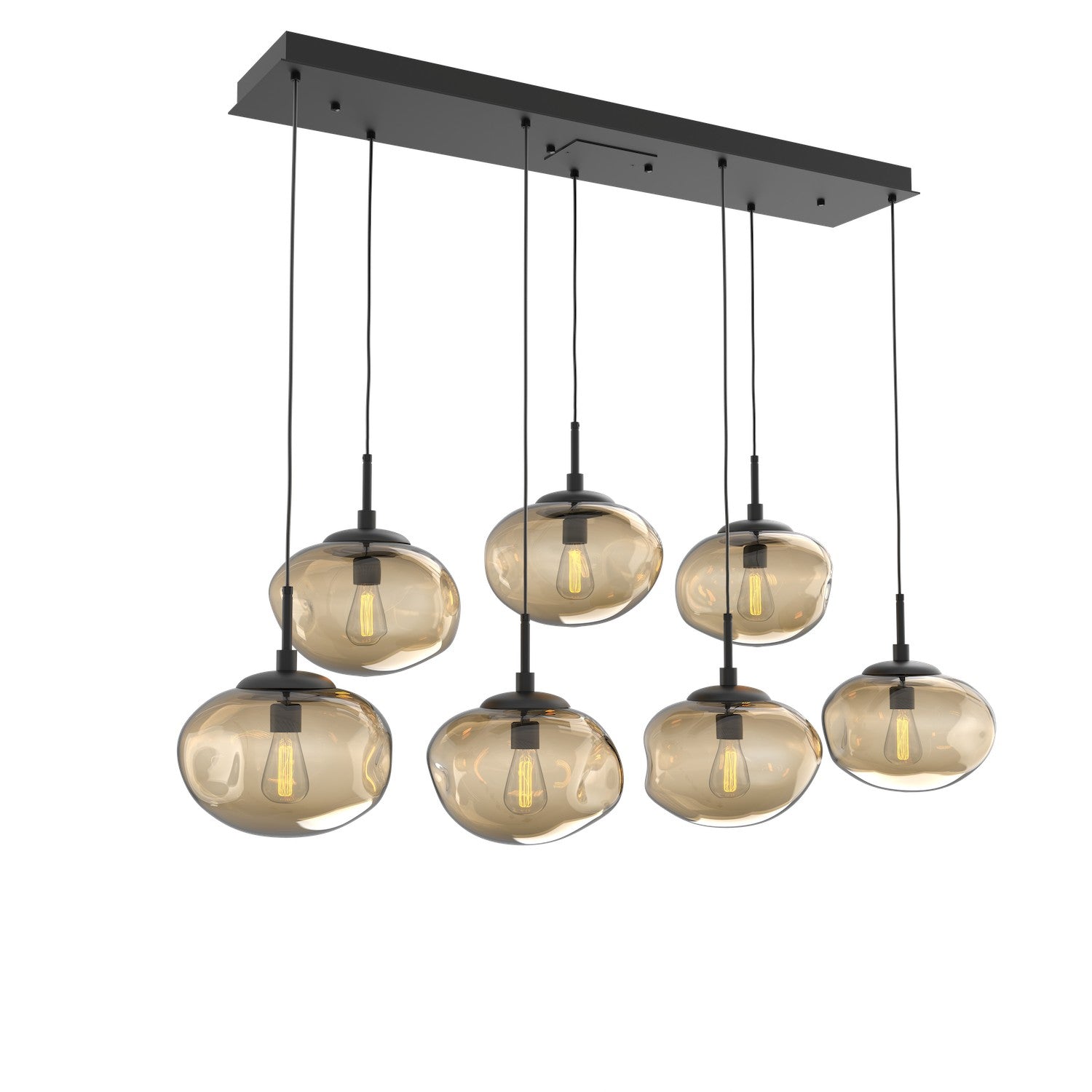 Hammerton Studio - PLB0064-07-MB-B-C01-E2 - Seven Light Pendant - Nebula - Matte Black
