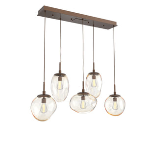 Hammerton Studio - PLB0065-05-BB-A-C01-E2 - Five Light Pendant - Cosmos - Burnished Bronze
