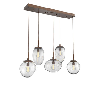 Hammerton Studio - PLB0065-05-BB-C-C01-E2 - Five Light Pendant - Cosmos - Burnished Bronze