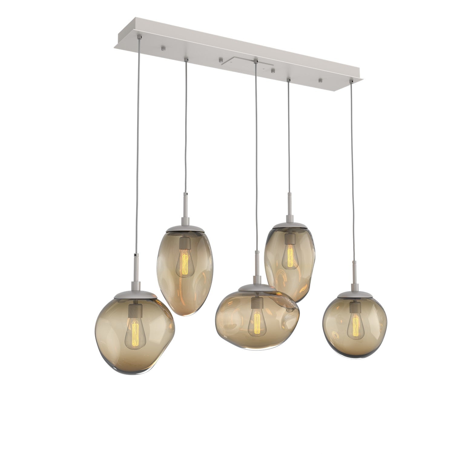 Hammerton Studio - PLB0065-05-BS-B-C01-E2 - Five Light Pendant - Cosmos - Beige Silver