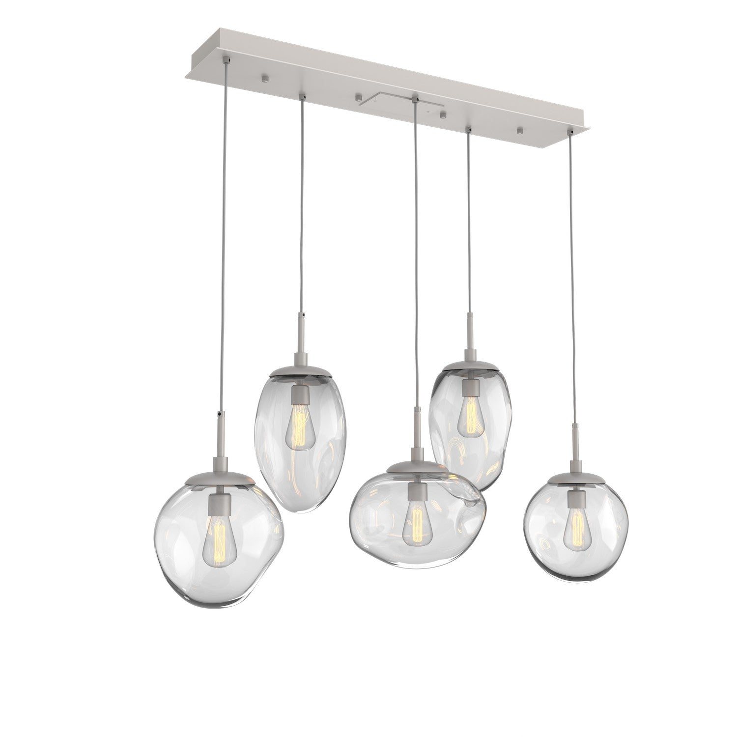 Hammerton Studio - PLB0065-05-BS-C-C01-E2 - Five Light Pendant - Cosmos - Beige Silver
