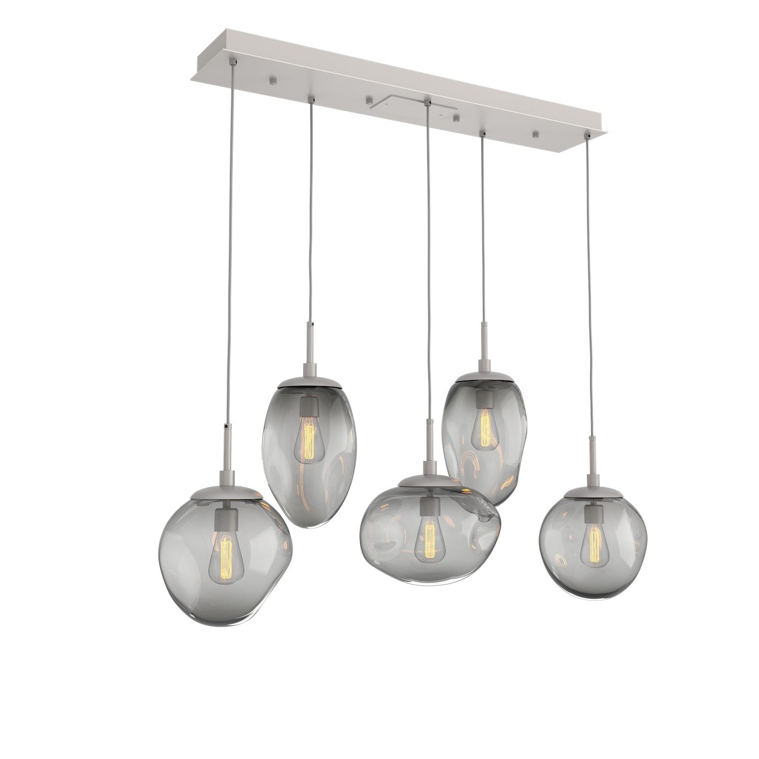 Hammerton Studio - PLB0065-05-BS-S-C01-E2 - Five Light Pendant - Cosmos - Beige Silver