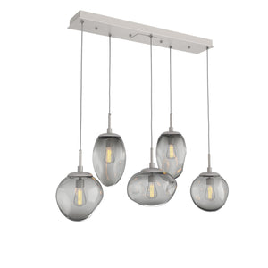Hammerton Studio - PLB0065-05-BS-S-C01-E2 - Five Light Pendant - Cosmos - Beige Silver