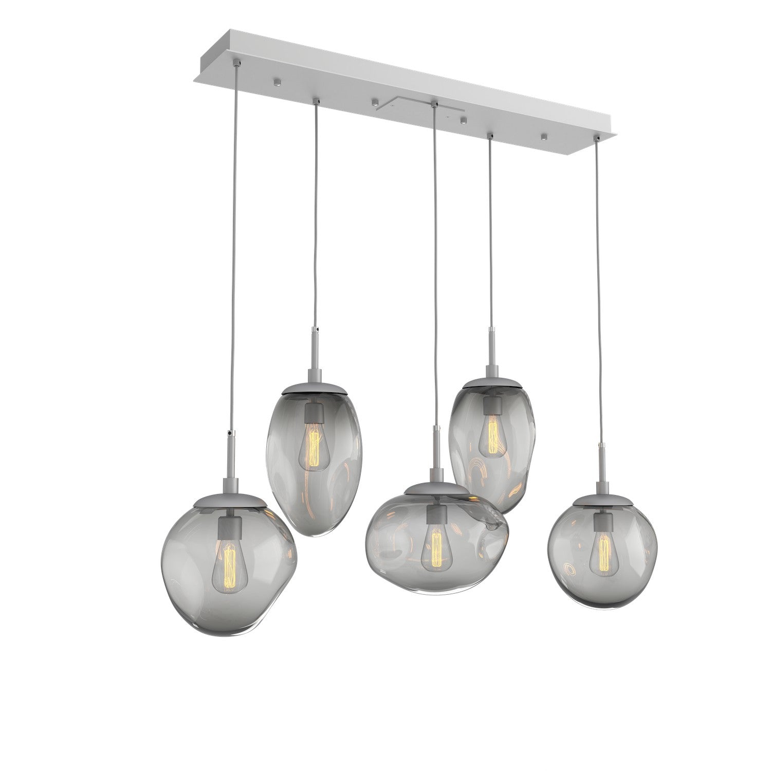Hammerton Studio - PLB0065-05-CS-S-C01-E2 - Five Light Pendant - Cosmos - Classic Silver