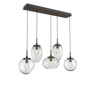 Hammerton Studio - PLB0065-05-FB-C-C01-E2 - Five Light Pendant - Cosmos - Flat Bronze