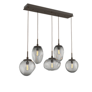 Hammerton Studio - PLB0065-05-FB-S-C01-E2 - Five Light Pendant - Cosmos - Flat Bronze
