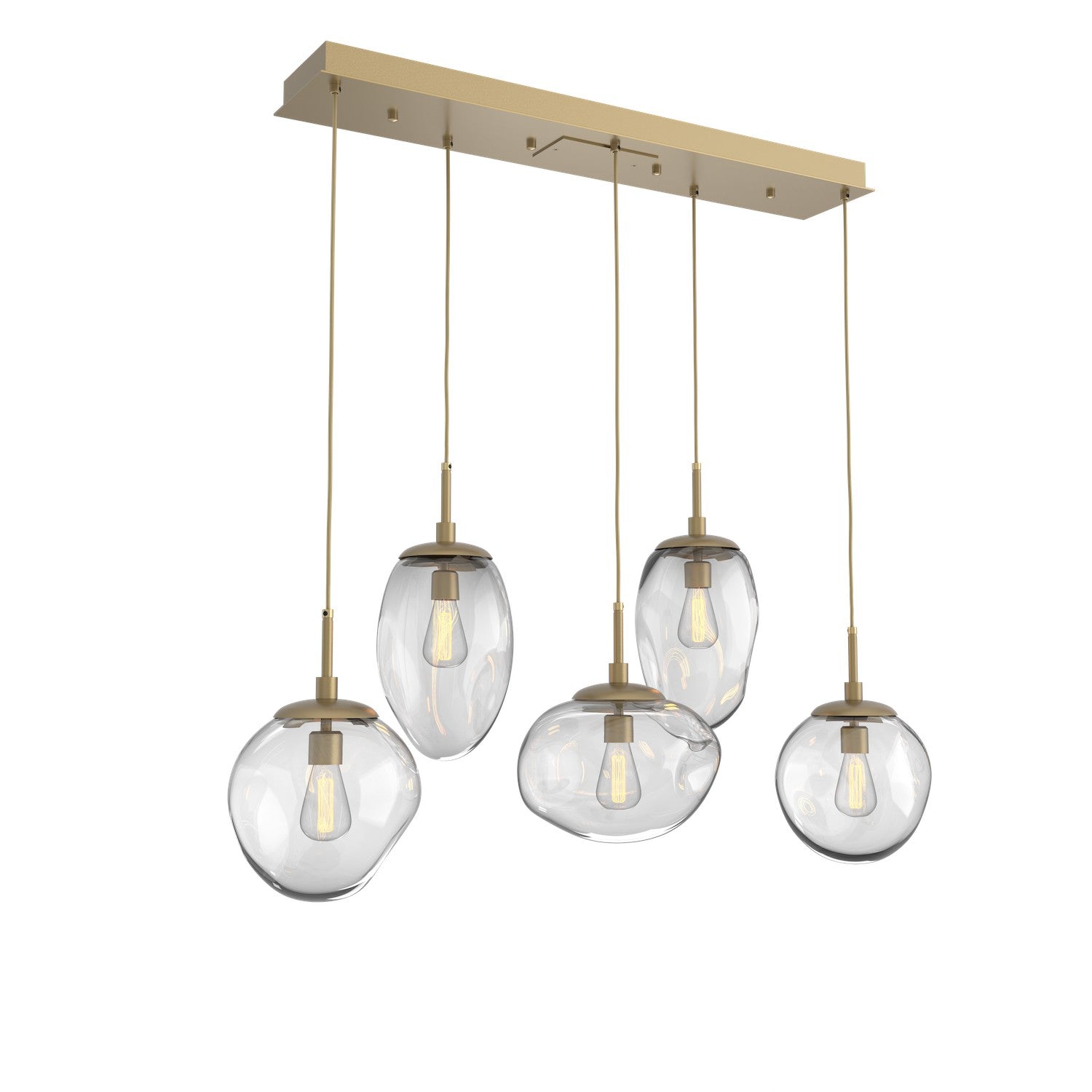 Hammerton Studio - PLB0065-05-GB-C-C01-E2 - Five Light Pendant - Cosmos - Gilded Brass