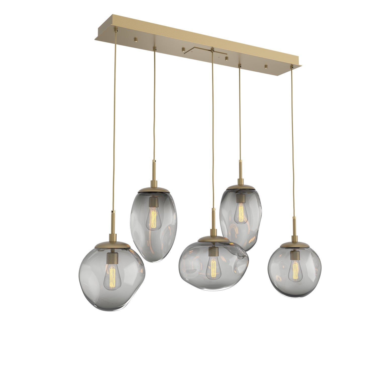 Hammerton Studio - PLB0065-05-GB-S-C01-E2 - Five Light Pendant - Cosmos - Gilded Brass