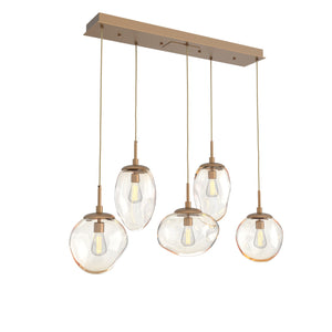 Hammerton Studio - PLB0065-05-NB-A-C01-E2 - Five Light Pendant - Cosmos - Novel Brass