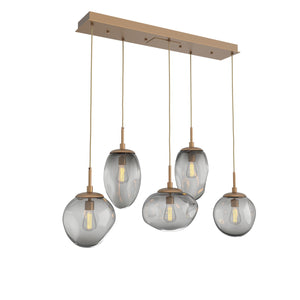 Hammerton Studio - PLB0065-05-NB-S-C01-E2 - Five Light Pendant - Cosmos - Novel Brass