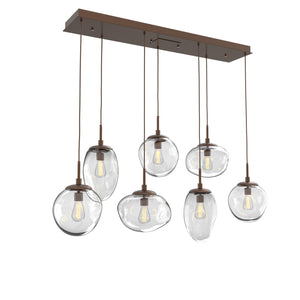 Hammerton Studio - PLB0065-07-BB-C-C01-E2 - Seven Light Pendant - Cosmos - Burnished Bronze