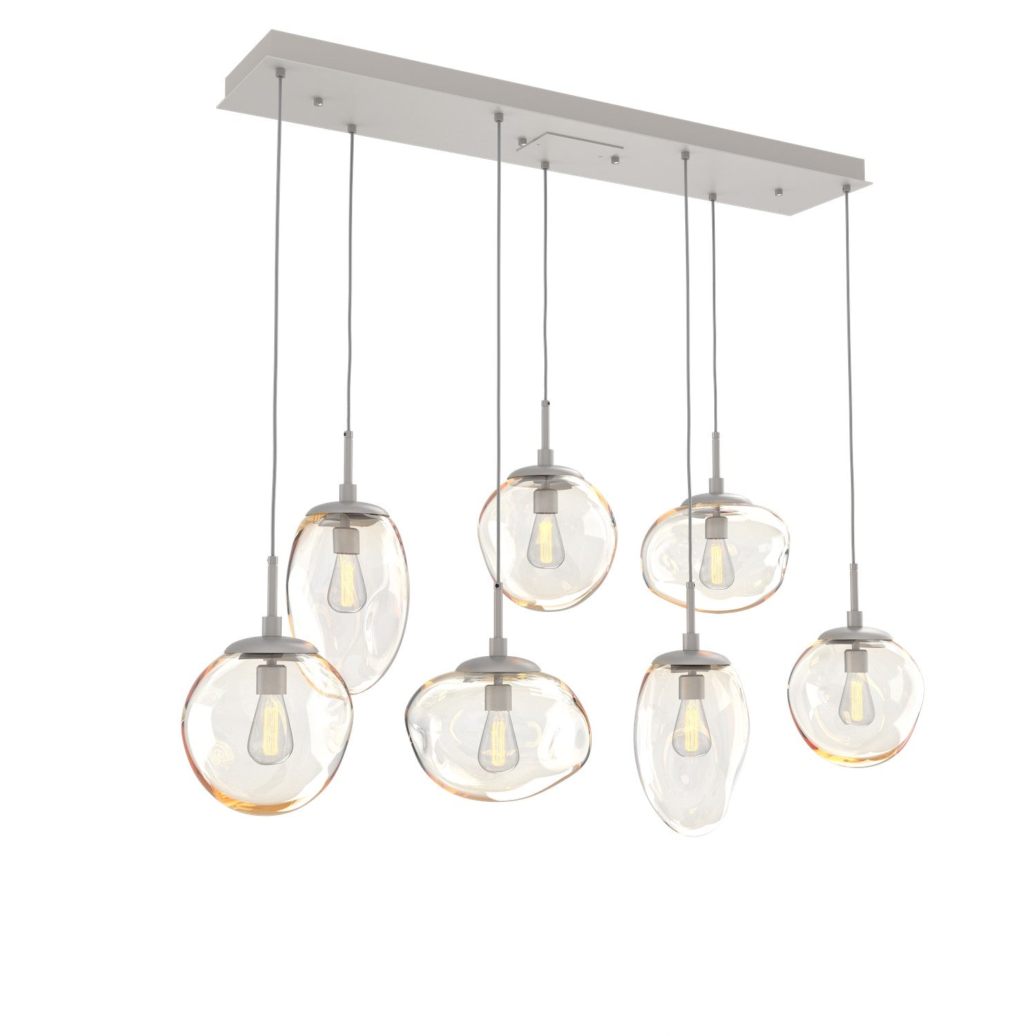 Hammerton Studio - PLB0065-07-BS-A-C01-E2 - Seven Light Pendant - Cosmos - Beige Silver