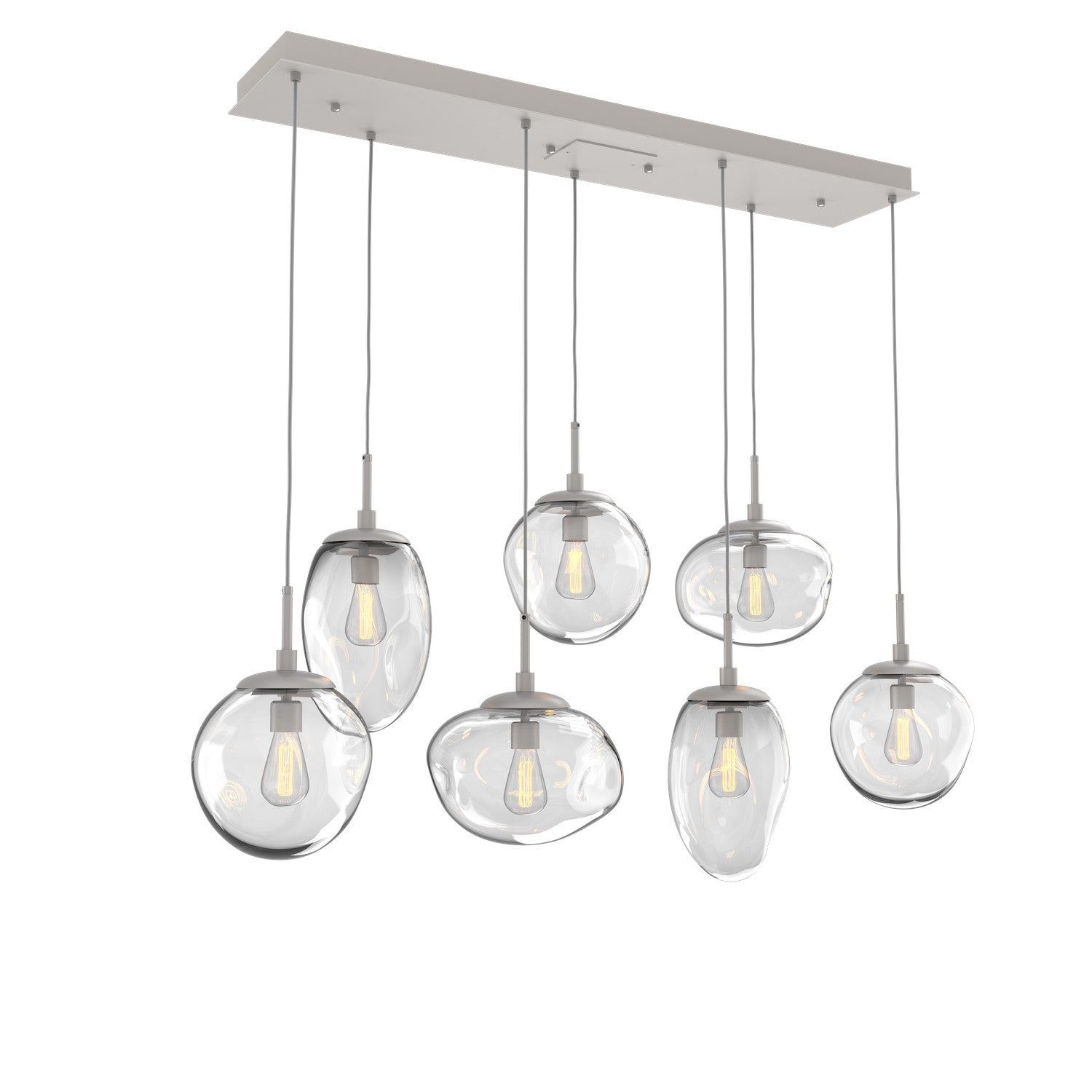 Hammerton Studio - PLB0065-07-BS-C-C01-E2 - Seven Light Pendant - Cosmos - Beige Silver