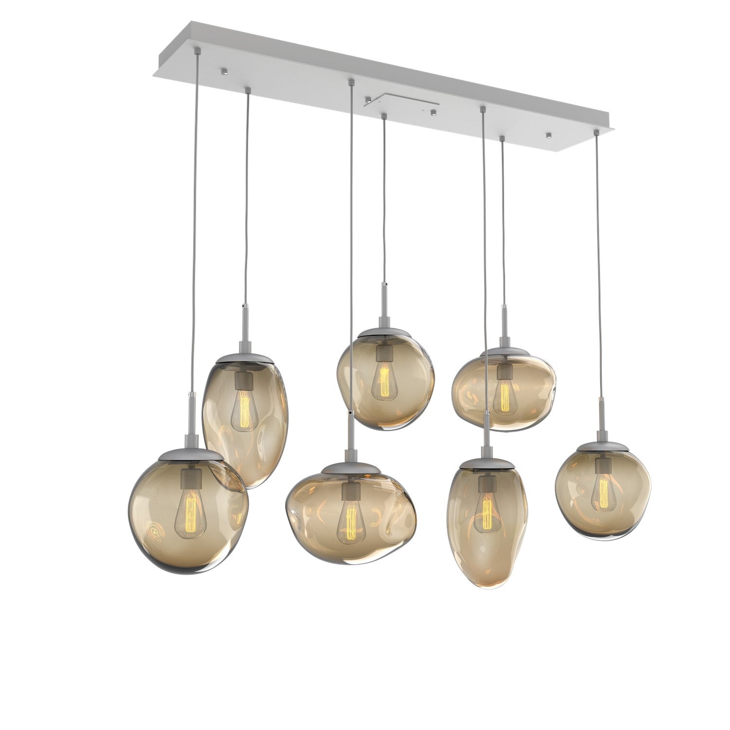 Hammerton Studio - PLB0065-07-CS-B-C01-E2 - Seven Light Pendant - Cosmos - Classic Silver