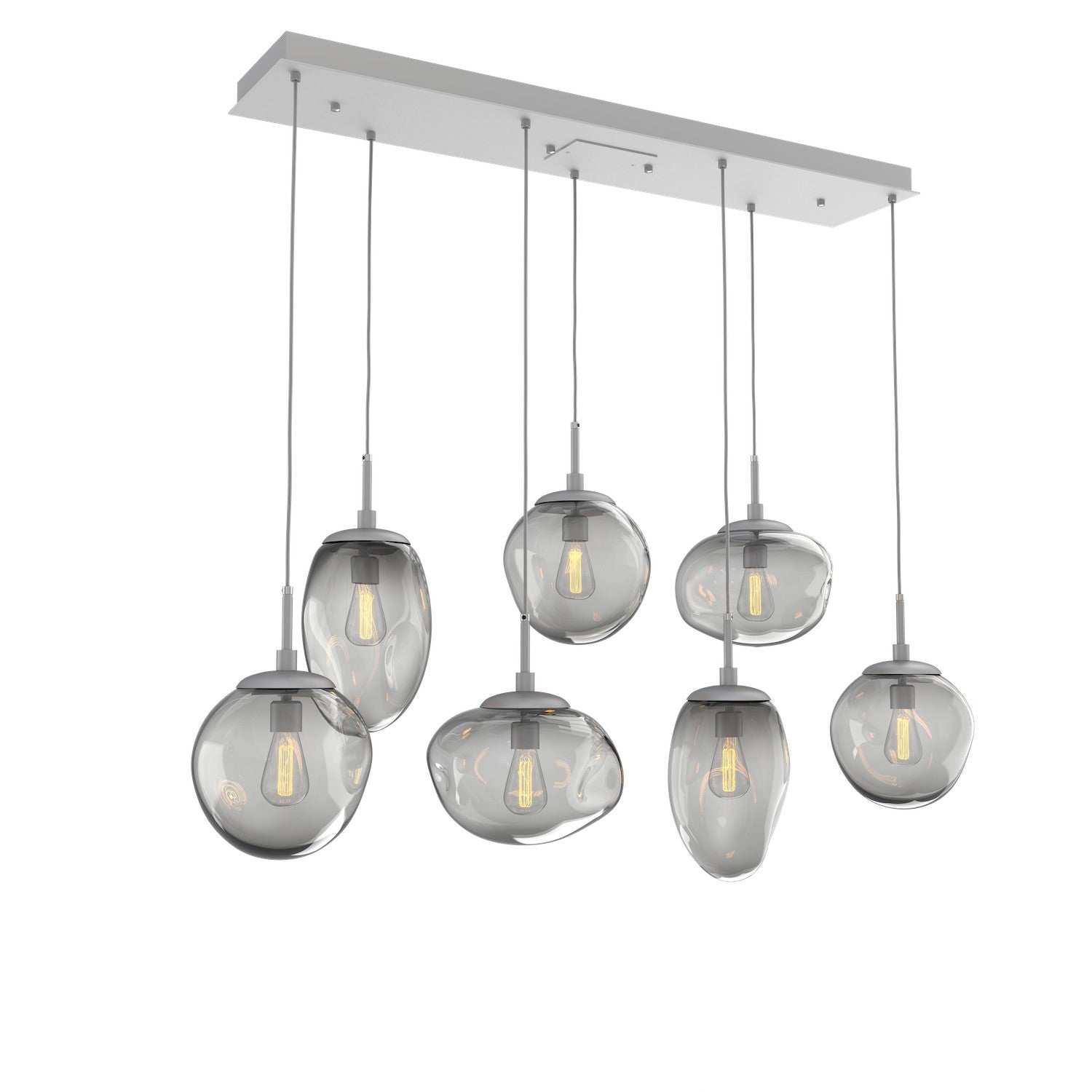 Hammerton Studio - PLB0065-07-CS-S-C01-E2 - Seven Light Pendant - Cosmos - Classic Silver