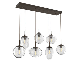 Hammerton Studio - PLB0065-07-FB-C-C01-E2 - Seven Light Pendant - Cosmos - Flat Bronze