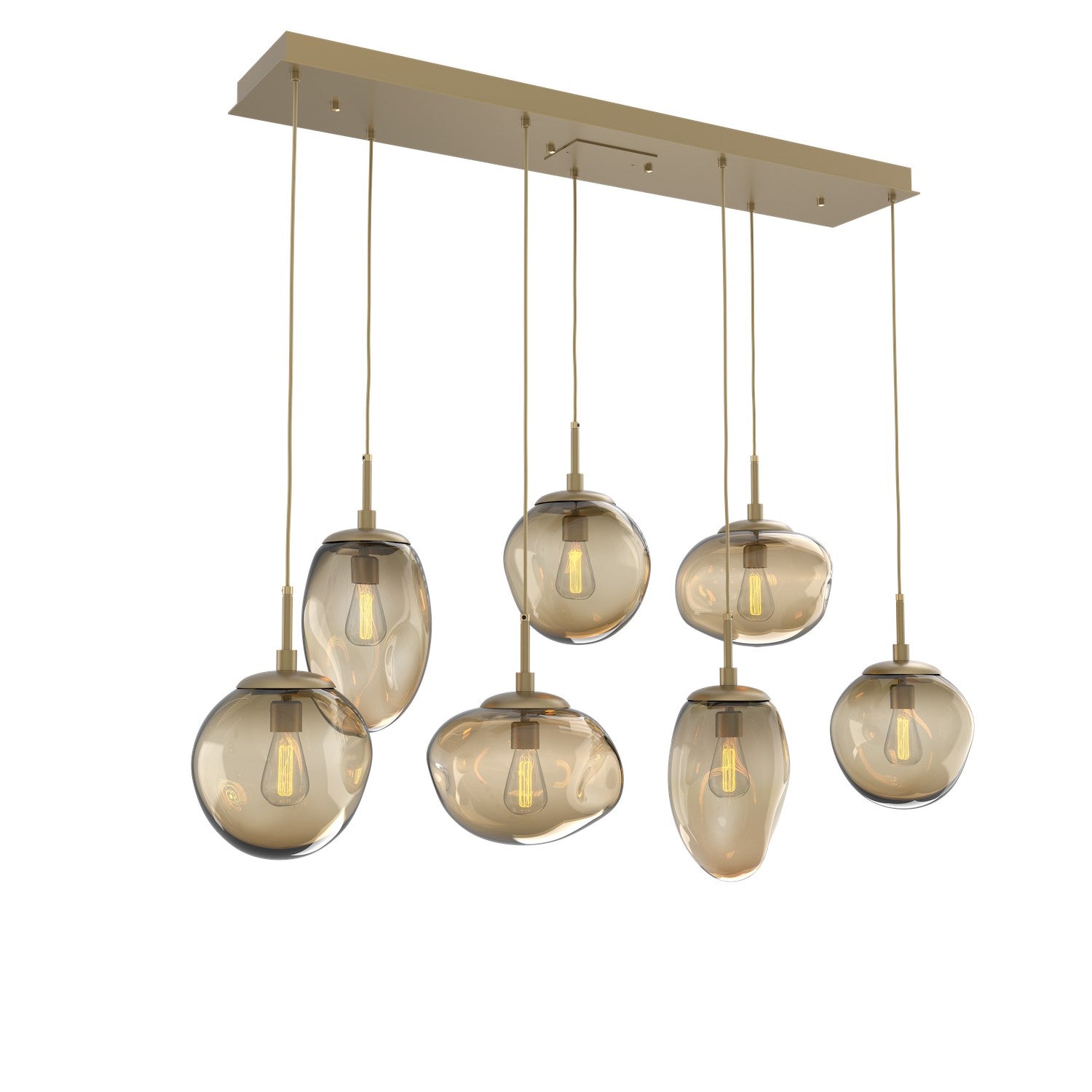Hammerton Studio - PLB0065-07-GB-B-C01-E2 - Seven Light Pendant - Cosmos - Gilded Brass