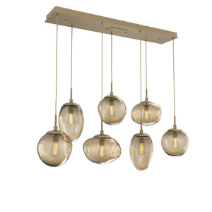 Hammerton Studio - PLB0065-07-GB-B-C01-E2 - Seven Light Pendant - Cosmos - Gilded Brass