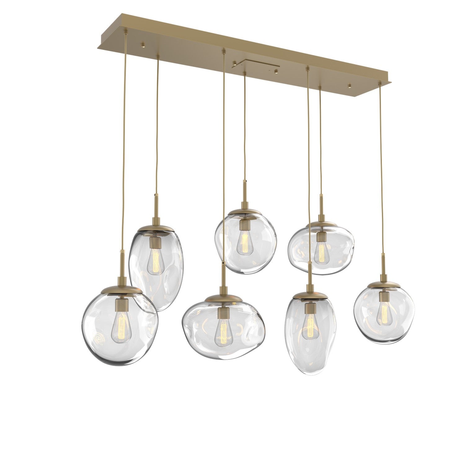 Hammerton Studio - PLB0065-07-GB-C-C01-E2 - Seven Light Pendant - Cosmos - Gilded Brass