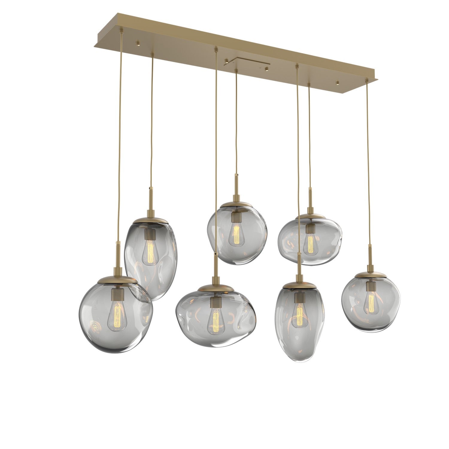 Hammerton Studio - PLB0065-07-GB-S-C01-E2 - Seven Light Pendant - Cosmos - Gilded Brass
